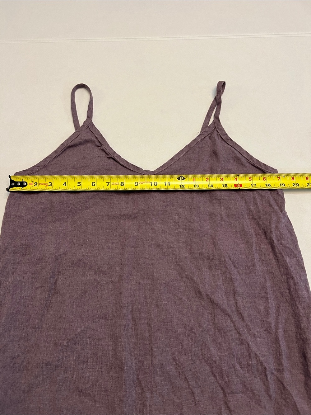 LINEN HANDMADE STUDIO LINEN STRAP DRESS GIA PURPLE SIZE MEDIUM - Picture 9 of 13